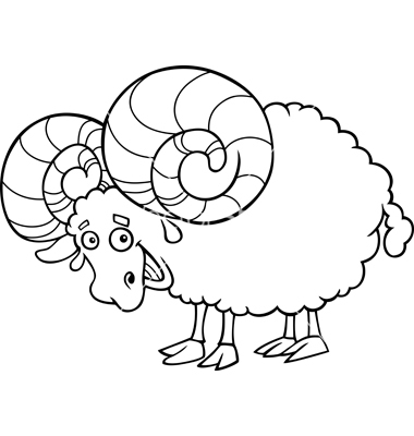 380x400 Ram Coloring Page