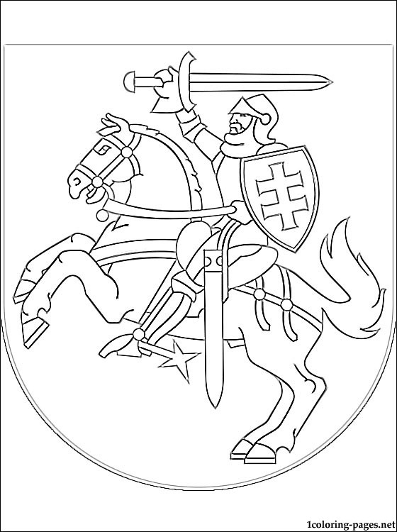 560x750 Lithuania Coat Of Arms Coloring Page Coloring Pages