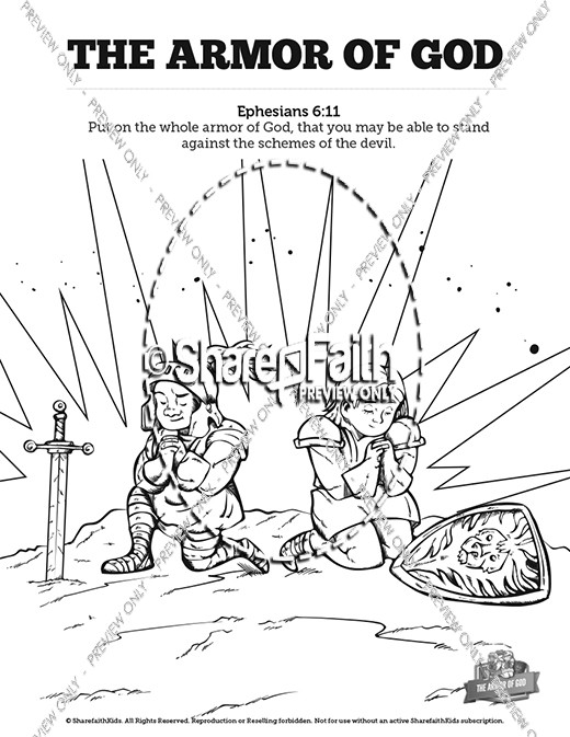 520x673 Ephesians The Armor Of God Sunday School Coloring Pages Sunday