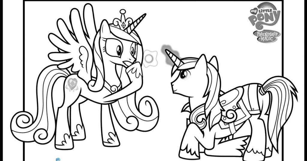 1024x538 Princess Cadence And Shining Armor Coloring Pages