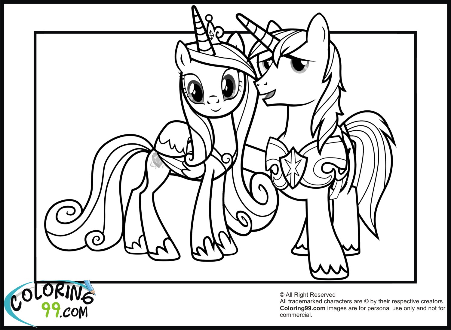 1500x1100 Shining Armor Coloring Pages Team Colors