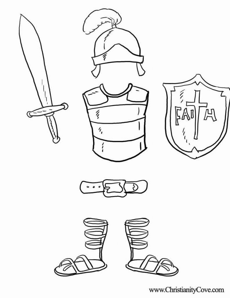 791x1024 Armour Of God Coloring Page