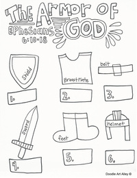 200x260 Armor Of God Coloring Pages