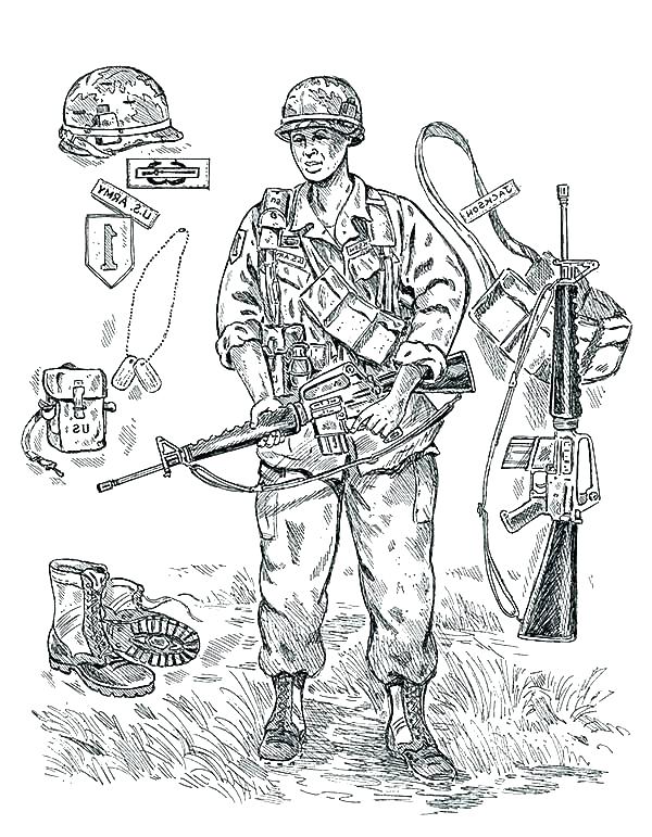 600x771 Coloring Pages Of Army Soldiers Coloring Pages Soldier Drawing