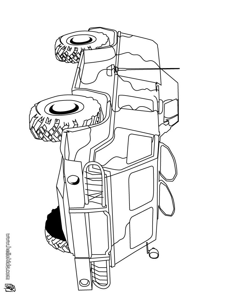 820x1060 Army Vehicles Coloring Pages