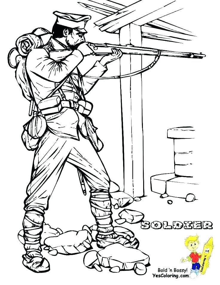 736x951 Army Coloring Page