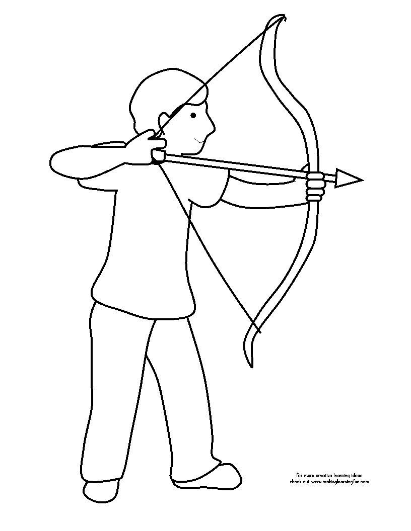 816x1056 Awesome Compound Bow And Arrow Coloring Pages Design Great
