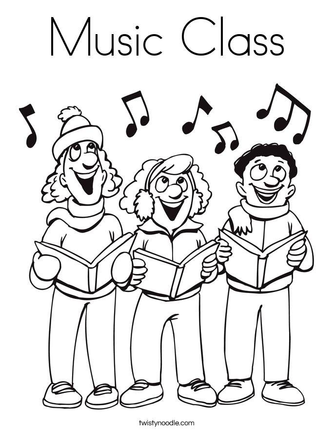 685x886 Music Class Coloring Page