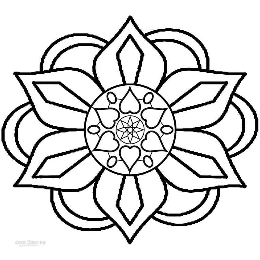 850x850 Printable Rangoli Coloring Pages For Kids