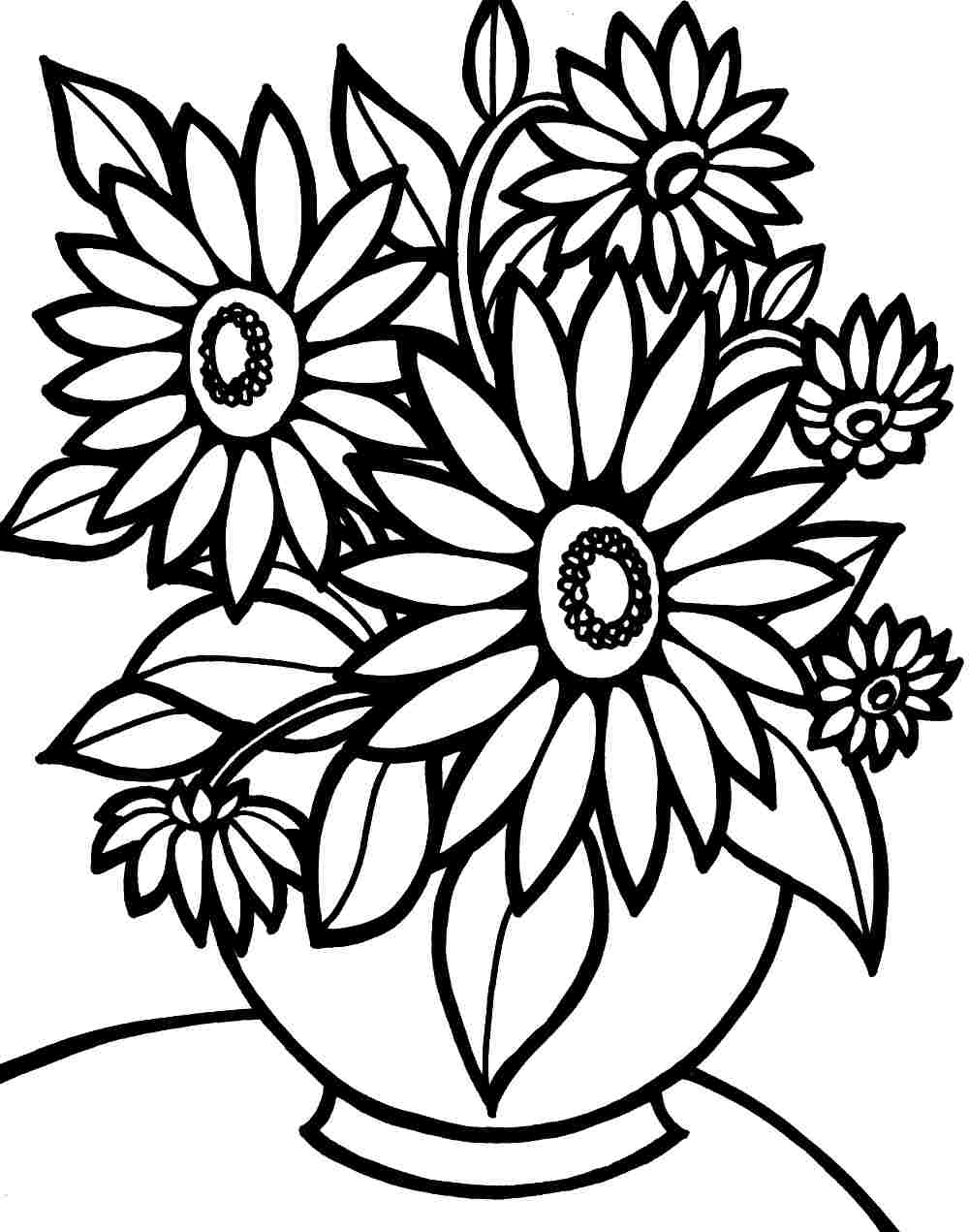 1000x1271 Pictures Of Flowers To Colour