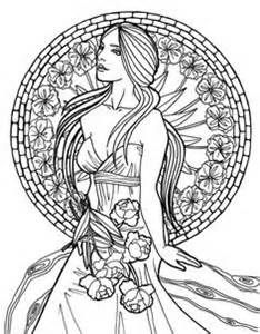 234x300 Art Nouveau Coloring Page Adult Coloring Pages