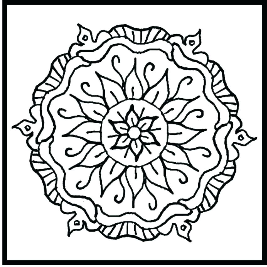 851x850 Coloring Pages Mandala Designs
