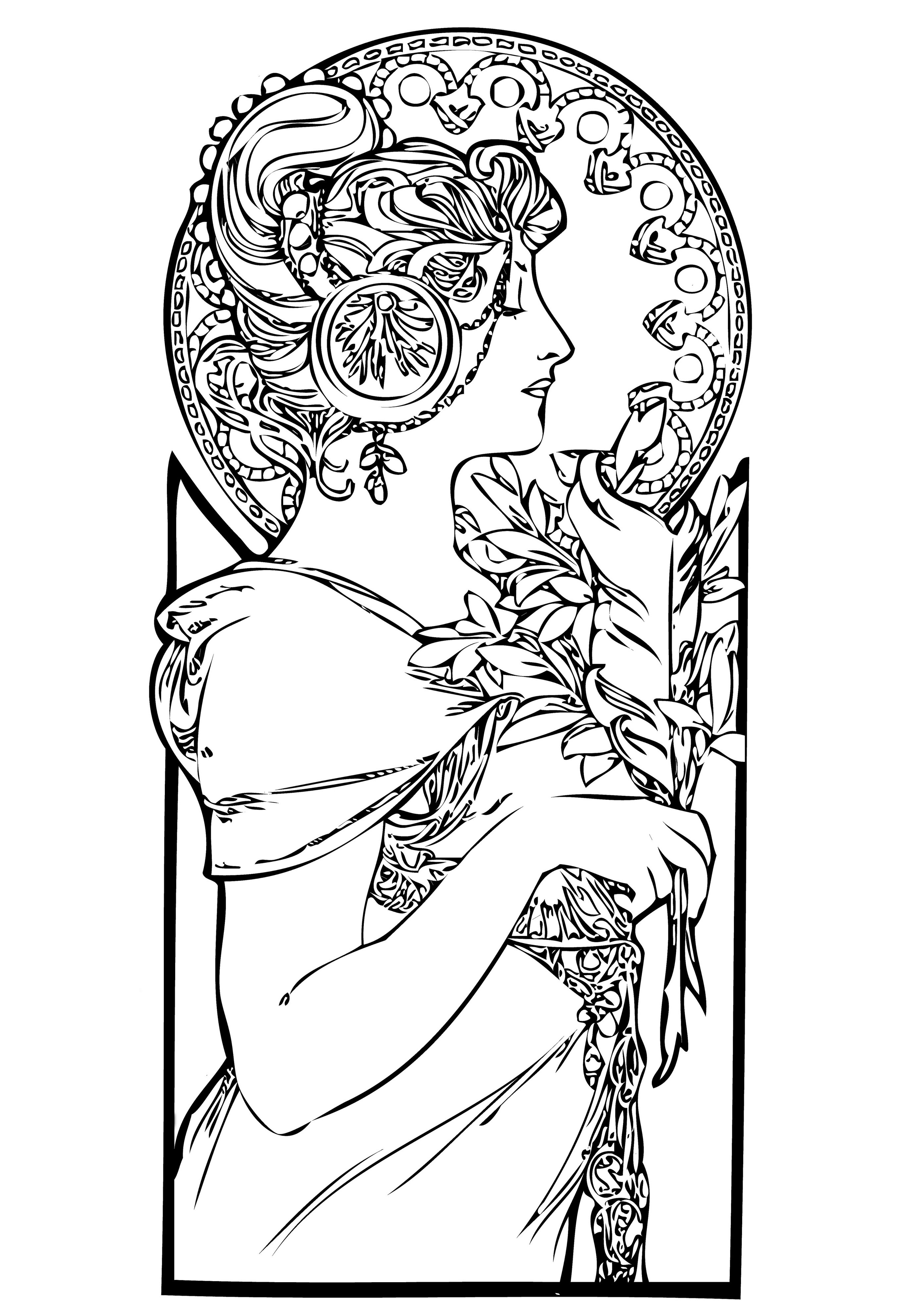 2791x3945 Femme Art Nouveau