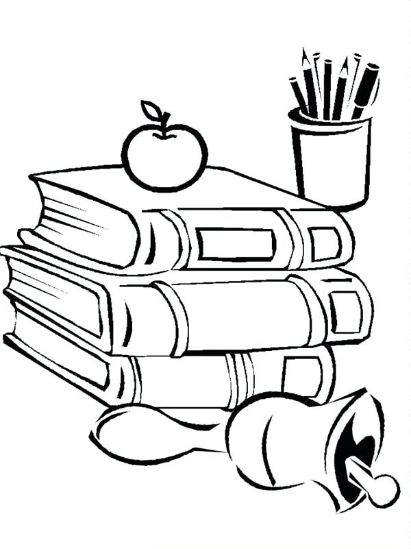 600x801 School Supplies Colouring Pages Art Coloring Free Download Best