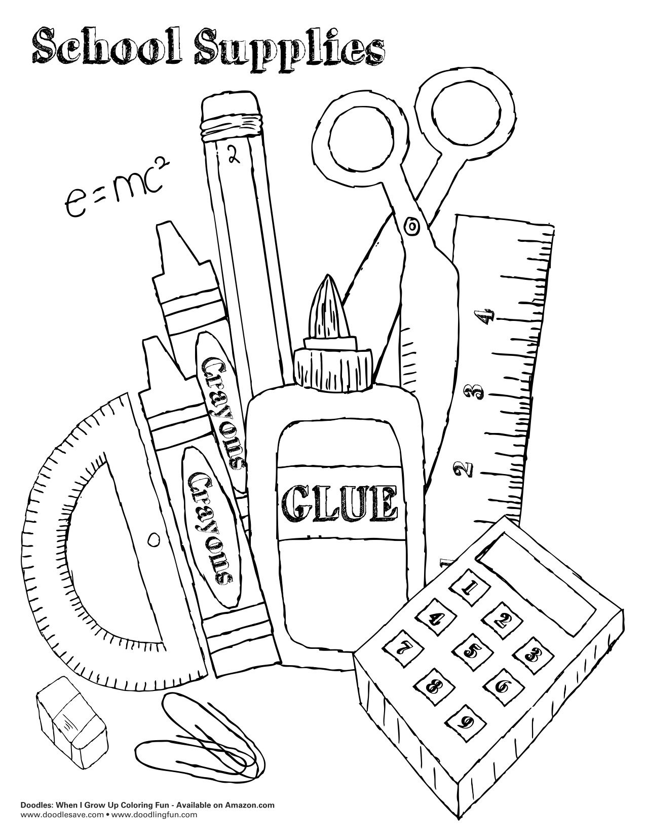 1275x1651 Back To School Coloring Pages