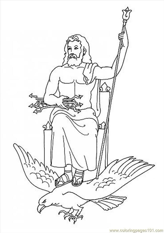 650x919 Zeus Greek God Coloring Pages Zeus Greek