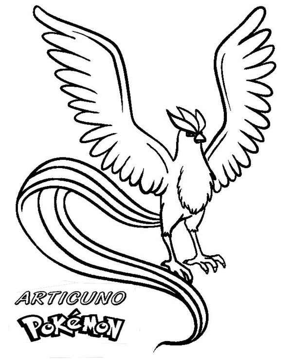 600x737 Pokemon Articuno Coloring Pages