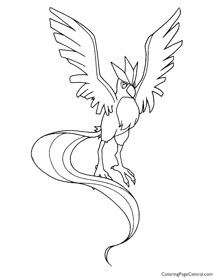 850x1100 Pokemon Articuno Coloring Page Coloring Page Central