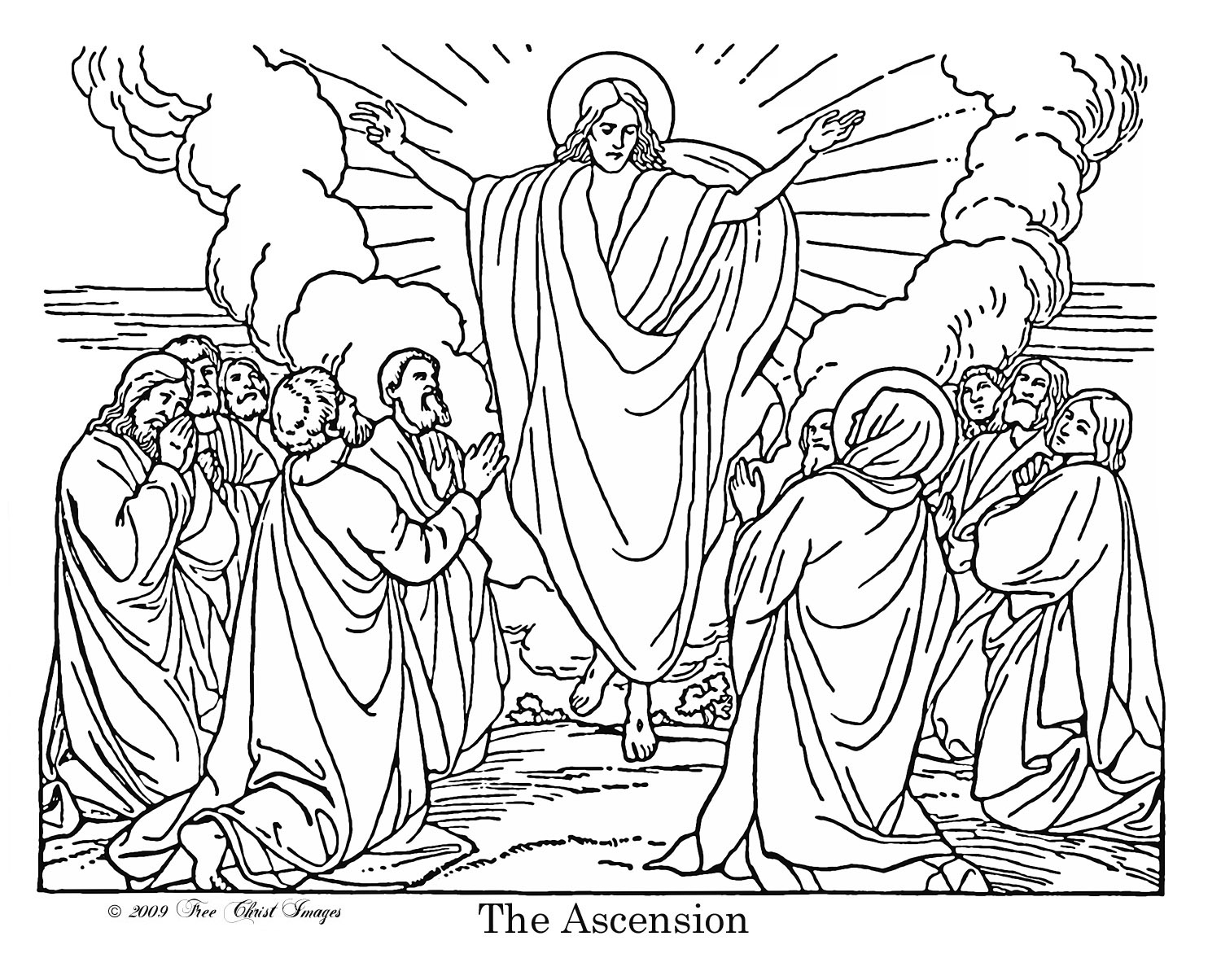 1500x1204 Bible Drawings For Coloring Amazing Jesus Ascension Coloring Page