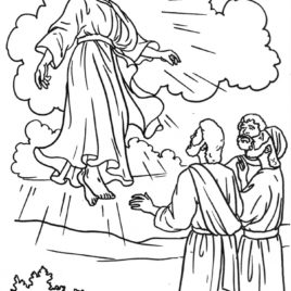 268x268 Coloring Page Jesus Ascension Archives