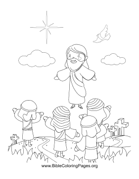 281x363 Jesus Ascension Coloring Page