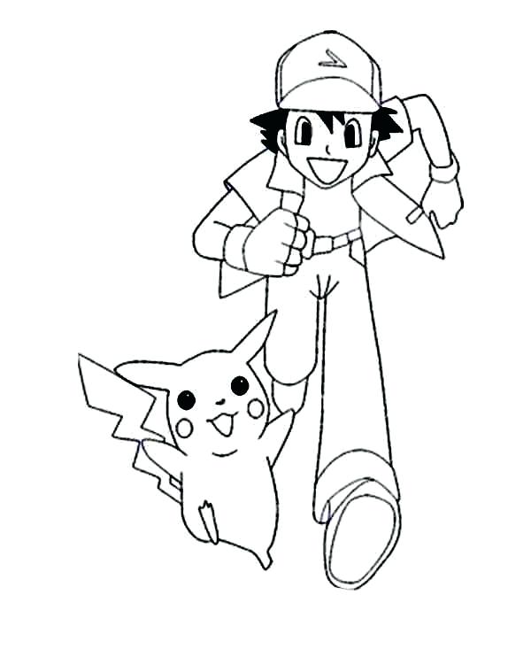 600x733 Ash Ketchum Coloring Pages Hatch A Characters Coloring Pokemon Ash