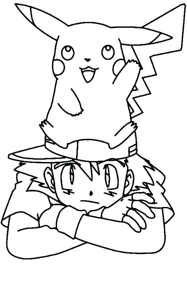 600x916 Pokemon Ash Coloring Pages Ash Coloring Page Terrific And Pages