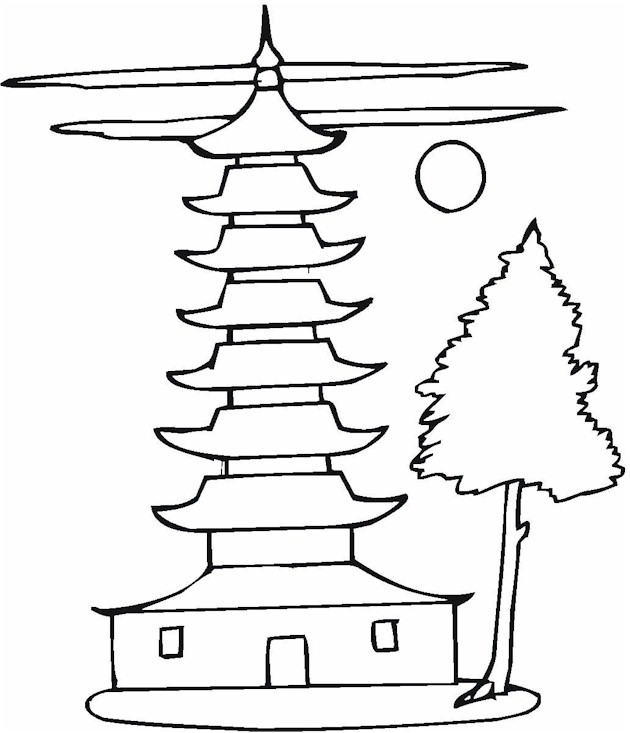 630x733 Asian Coloring Pages