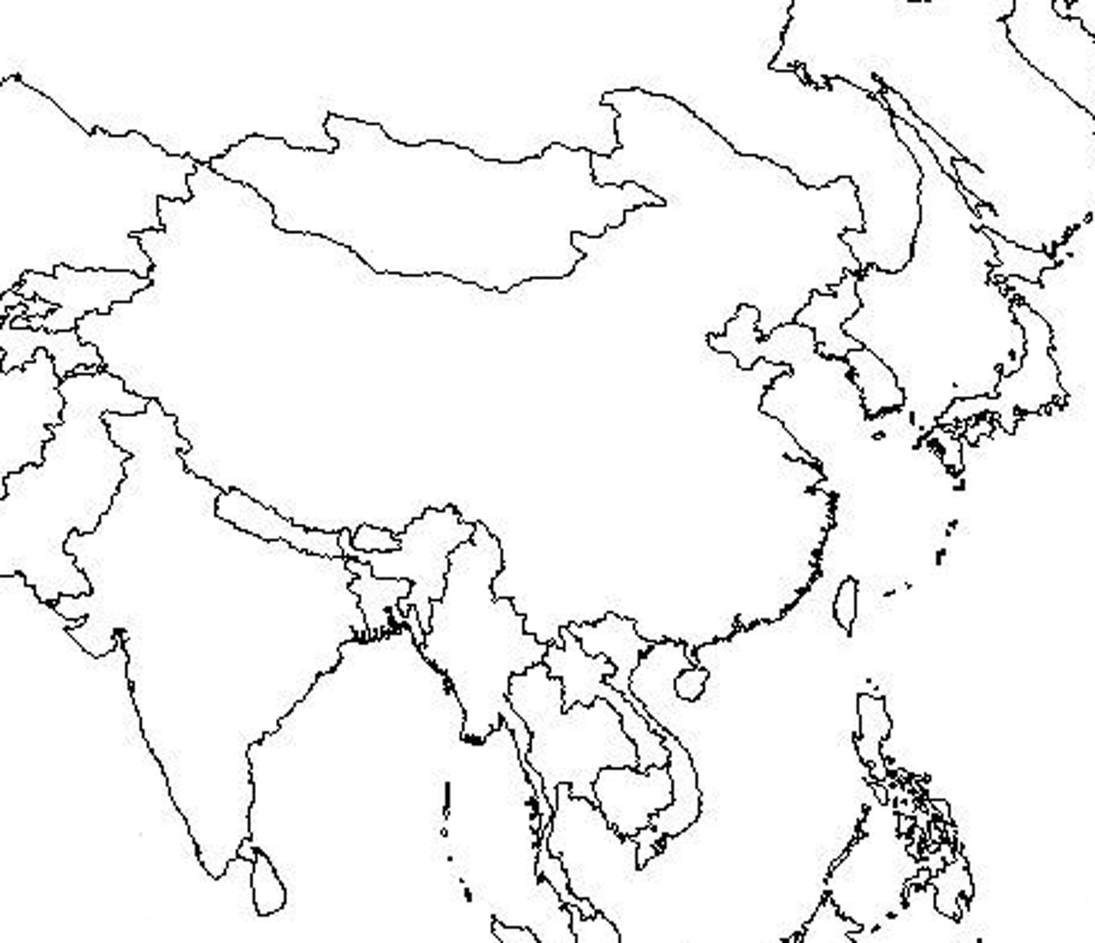 Asia Coloring Page at GetDrawings | Free download