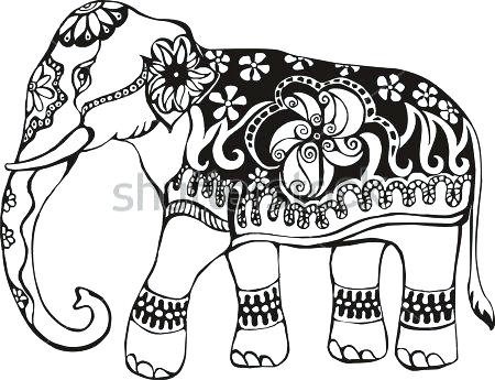 450x345 Coloring Pages Of Elephants Elephant Coloring Page Pencil