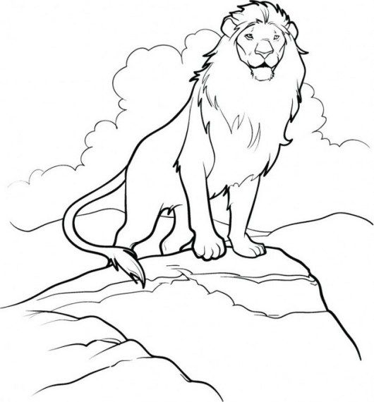 530x570 Aslan The Great Lion Narnia Coloring Page The Chronicles Narnia