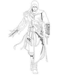 236x307 Assassin Creed Coloring Pages To Kids Colored