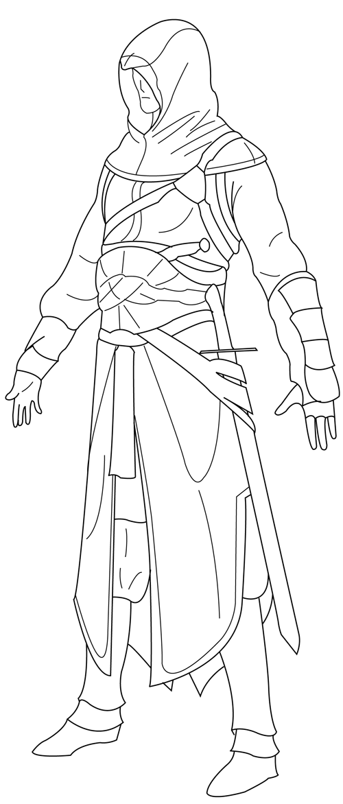500x1172 Coloriage Assassin's Creed