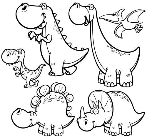 500x469 Fun Dinosaur Coloring Pages Imagiplay