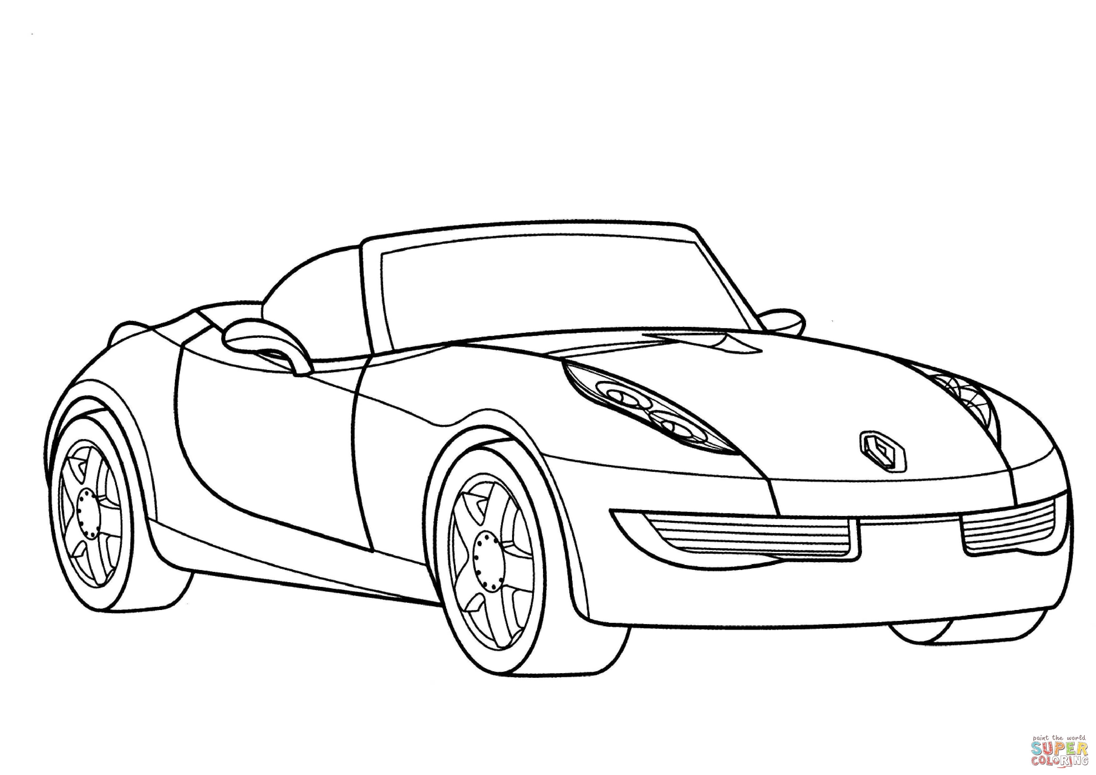 3508x2480 Super Car Renault Coloring Page For Kids Beautiful Aston Martin