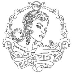 236x236 Aries Zodiac Beauty Colouring Page Craft Ideas