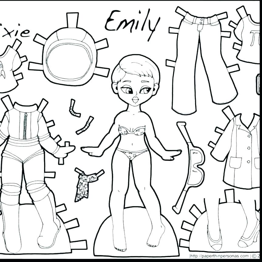 863x863 Paper Doll Coloring Page Astronaut Coloring Pages Paper Dolls