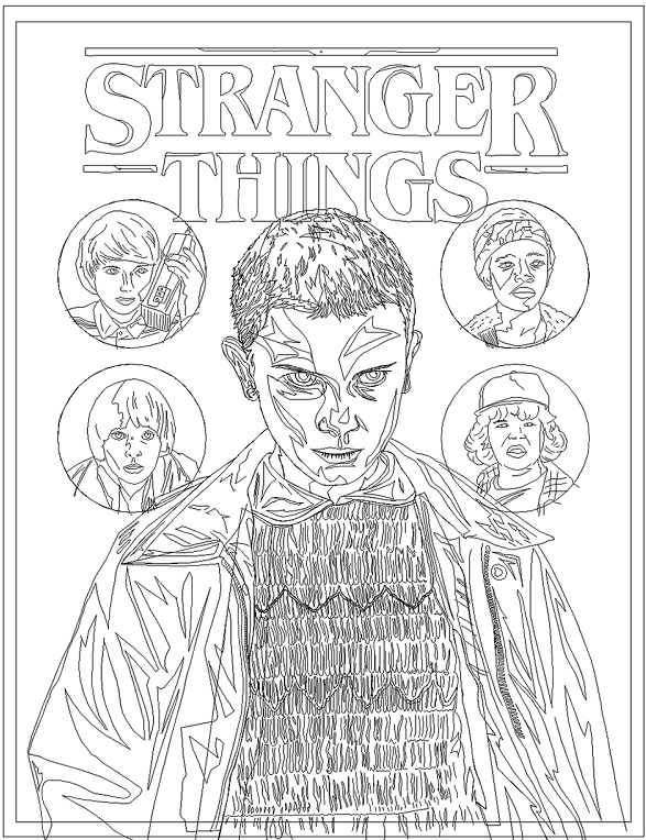587x764 Free Printable Stranger Things Coloring Pages