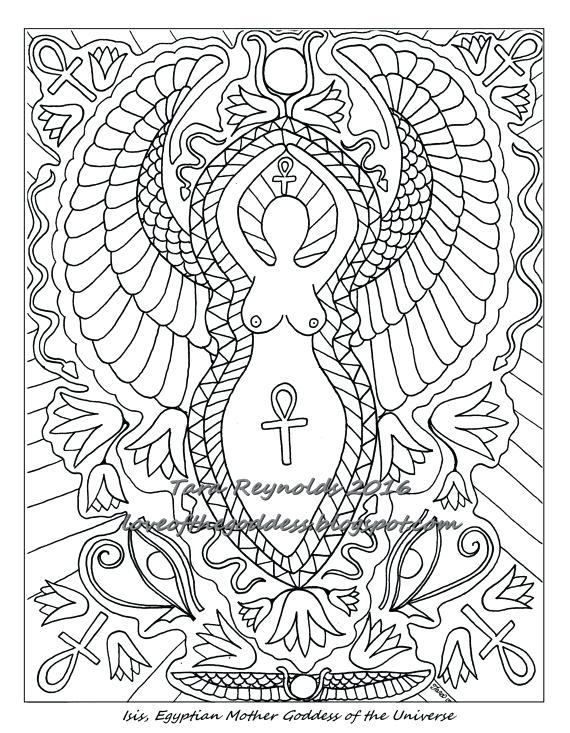 570x733 Goddess Coloring Pages Fairy Coloring Pages For Adults Athena