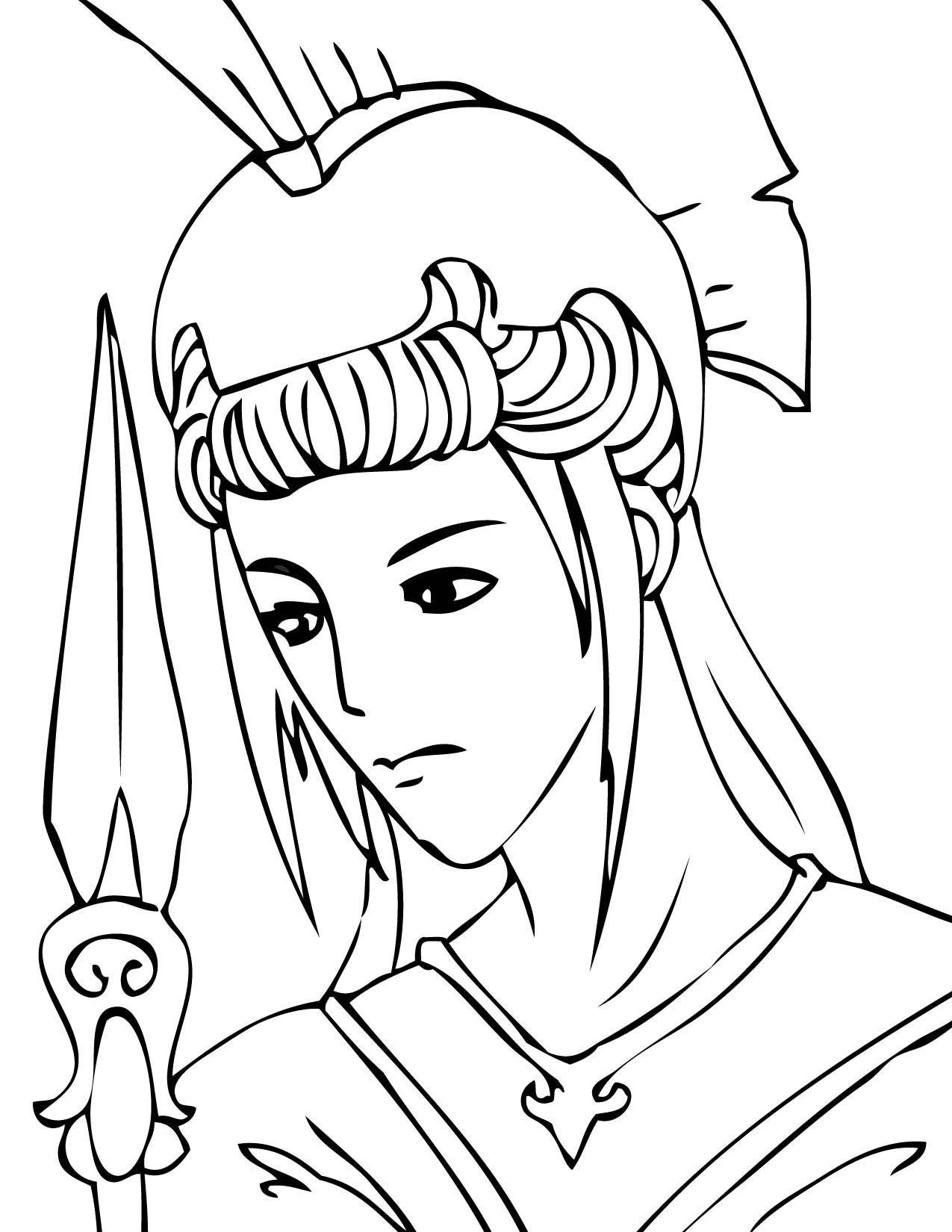 1275x1650 Athena Coloring Page