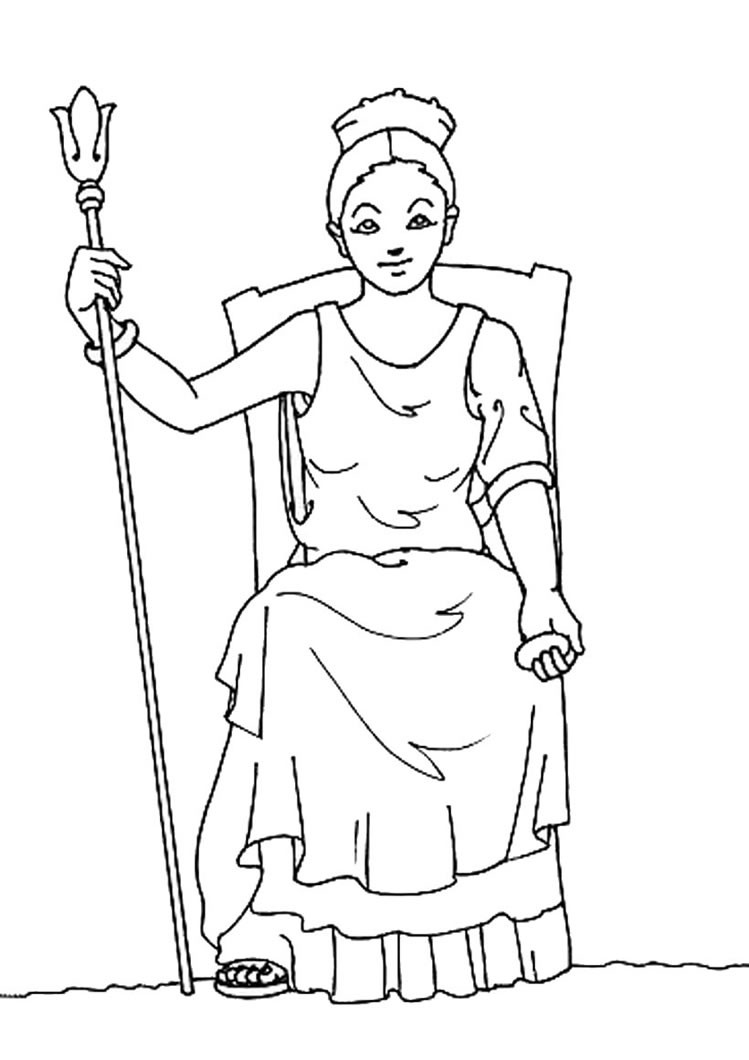 749x1060 Goddess Hera Coloring Pages