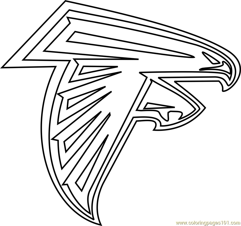 800x750 Atlanta Falcons Logo Coloring Page