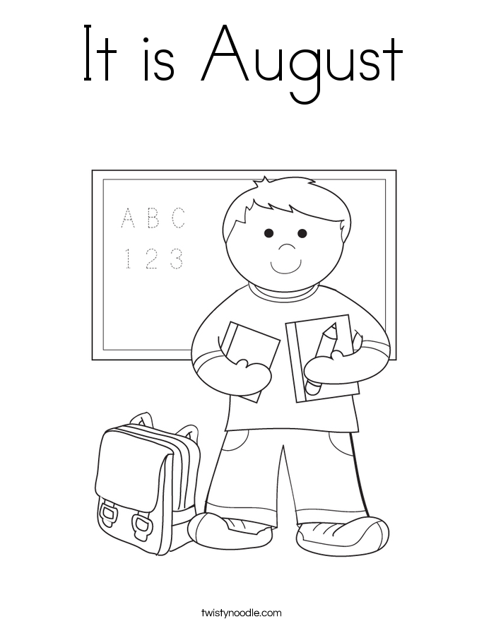 685x886 It Is August Coloring Page
