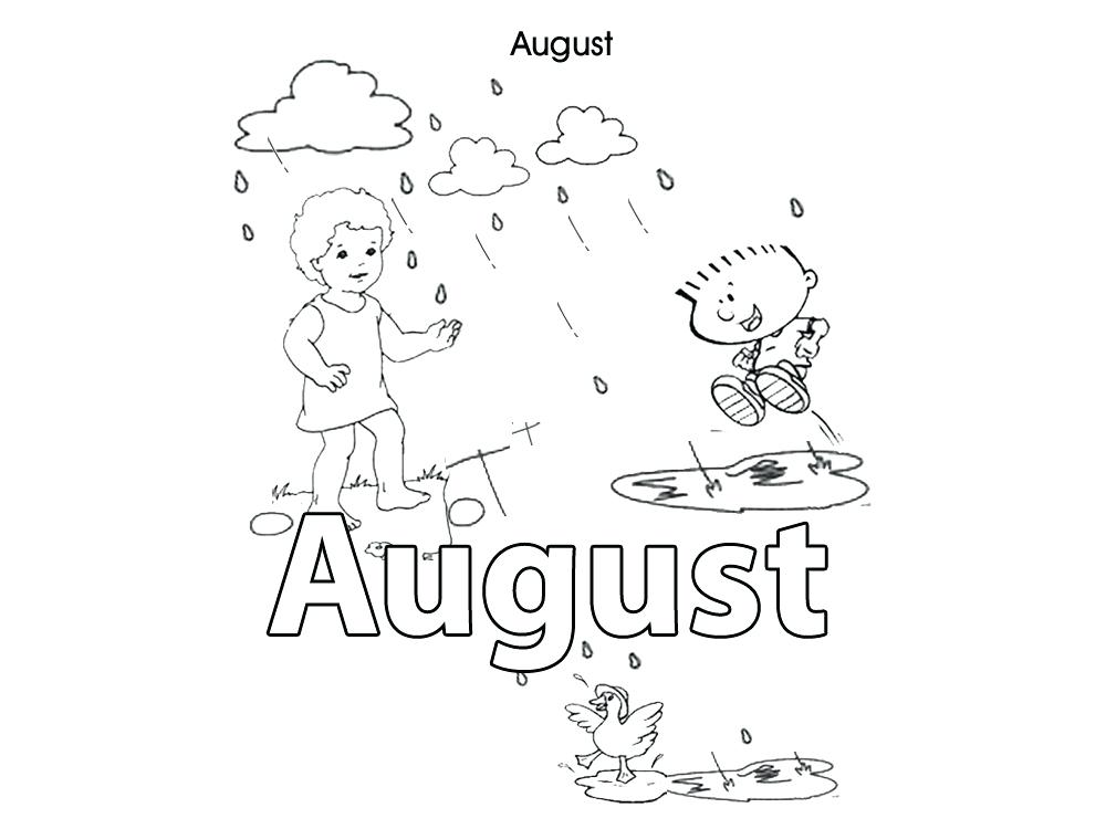 1000x750 Spanish Months Coloring Pages Printable Coloring August Colouring