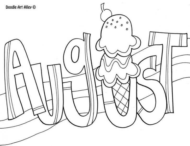 728x562 August Coloring Pages