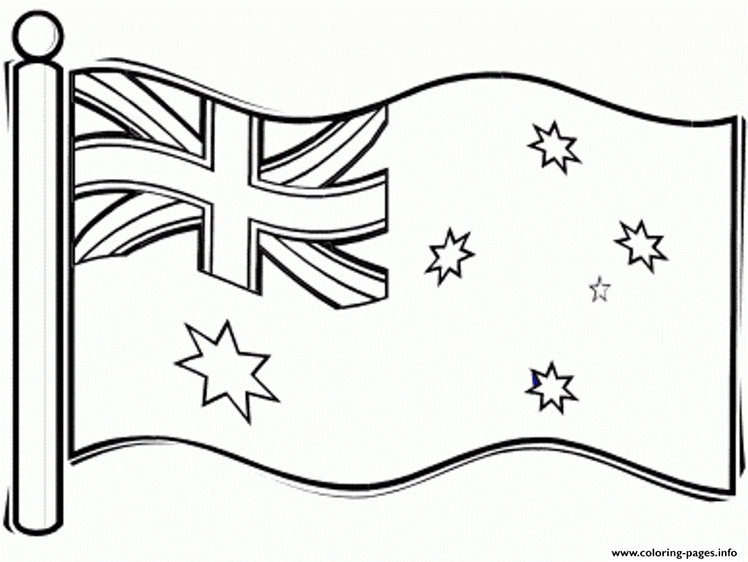 1075x808 Amazing Australian Flag Outline To Colour In Australia Coloring