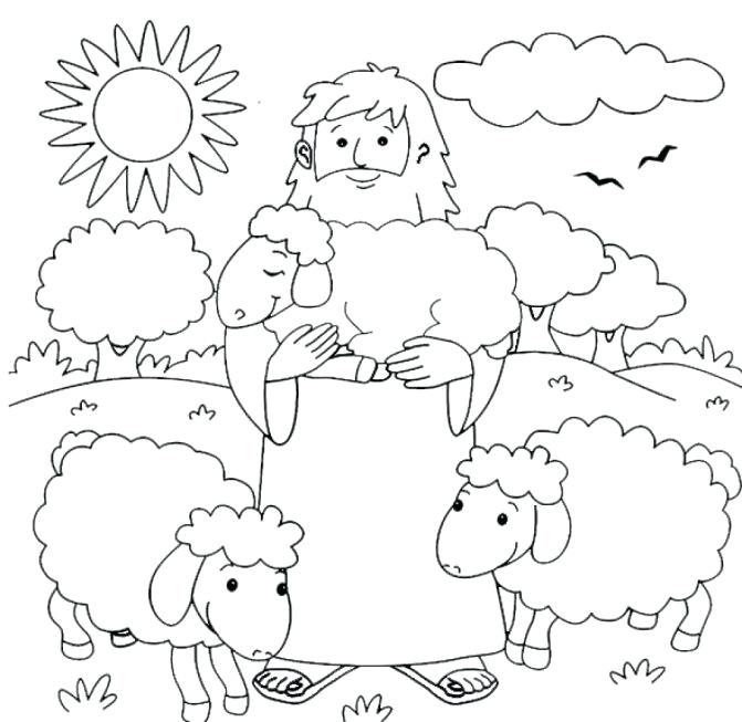 671x653 Shepherd Coloring Pages Coloring Page Sheep Lost Sheep Coloring