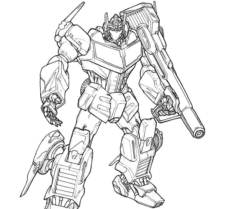 722x667 Transformers Optimus Prime Coloring Pages