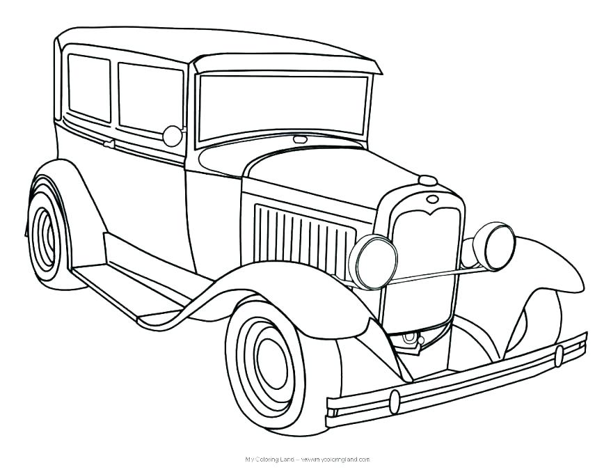 878x678 Printable Car Coloring Pages