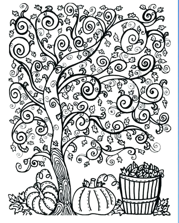 720x900 Coloring Pages Autumn